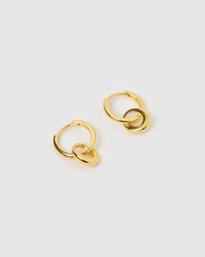 Izoa Edith Huggie Earrings Gold