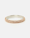 Izoa Five Row Crystal Bangle Peach