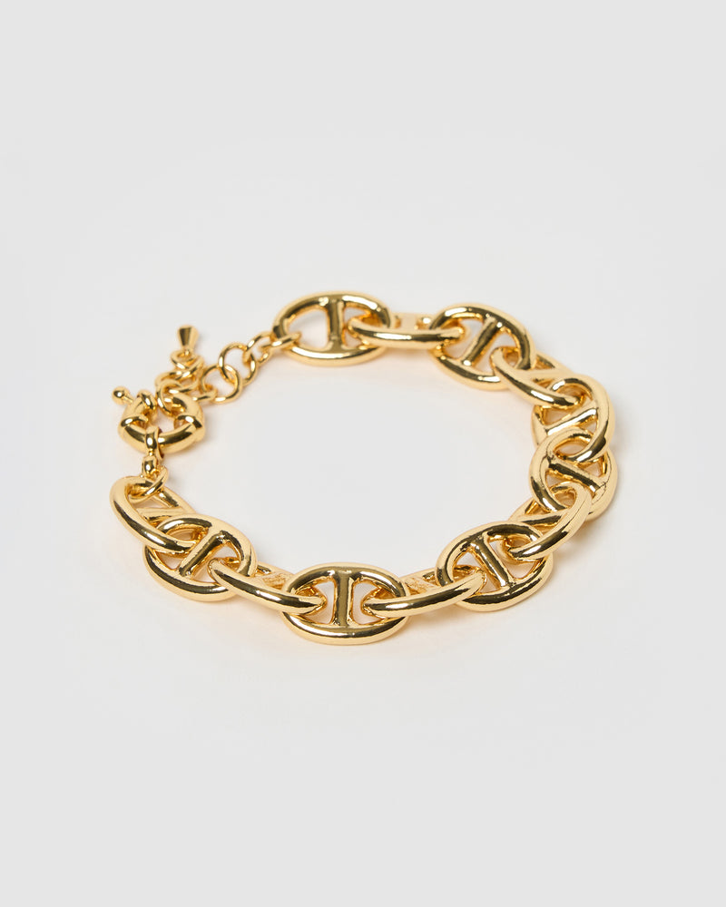 Izoa Gabby Chain Bracelet Gold