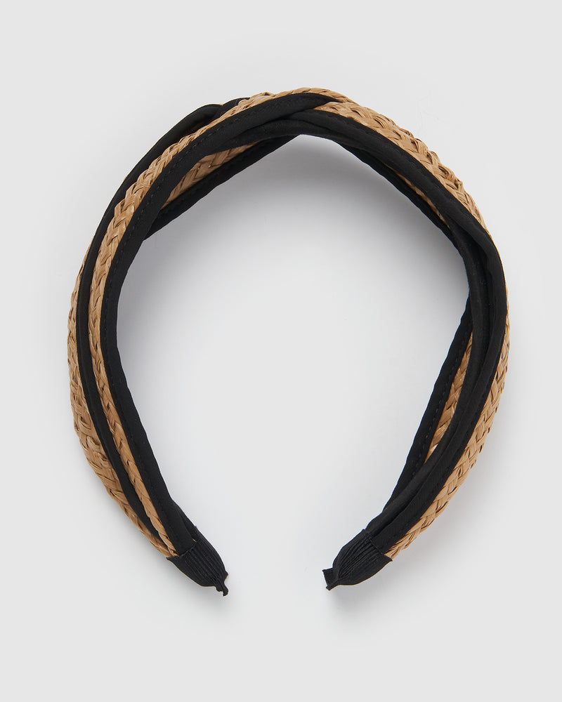 Izoa Golden Headband Natural Black