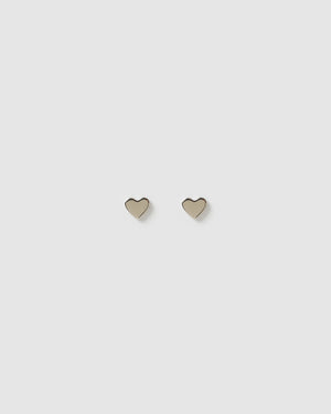 Izoa Kids Heart Stud Earrings Silver