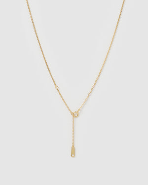 Izoa Compass Pendant Necklace Gold