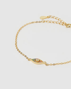 Izoa Mackay Eye Bracelet Gold Multi