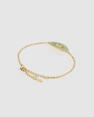 Izoa Mata Eye Bracelet Gold Multi