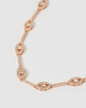 Izoa Izmir Eye Choker in Rose Gold