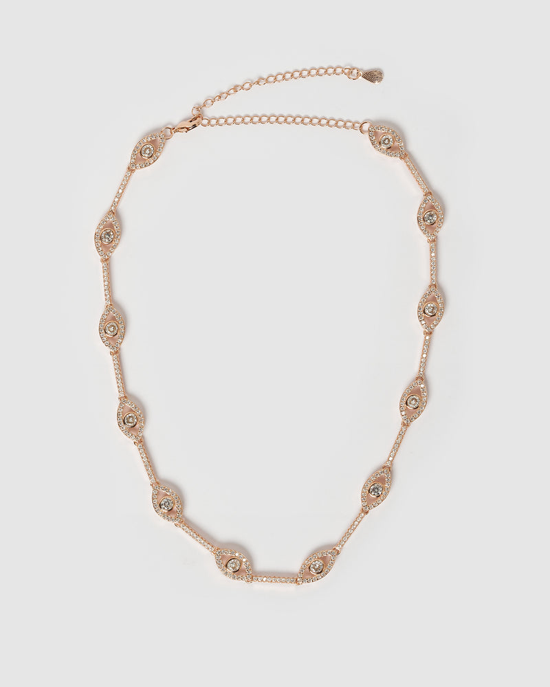 Izoa Izmir Eye Choker in Rose Gold