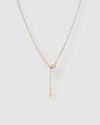 Izoa Larissa Eye Necklace Rose Gold