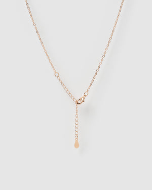 Izoa Larissa Eye Necklace Rose Gold