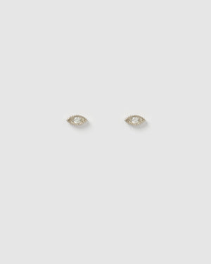 Izoa Marie Eye Stud Earrings in Sterling Silver