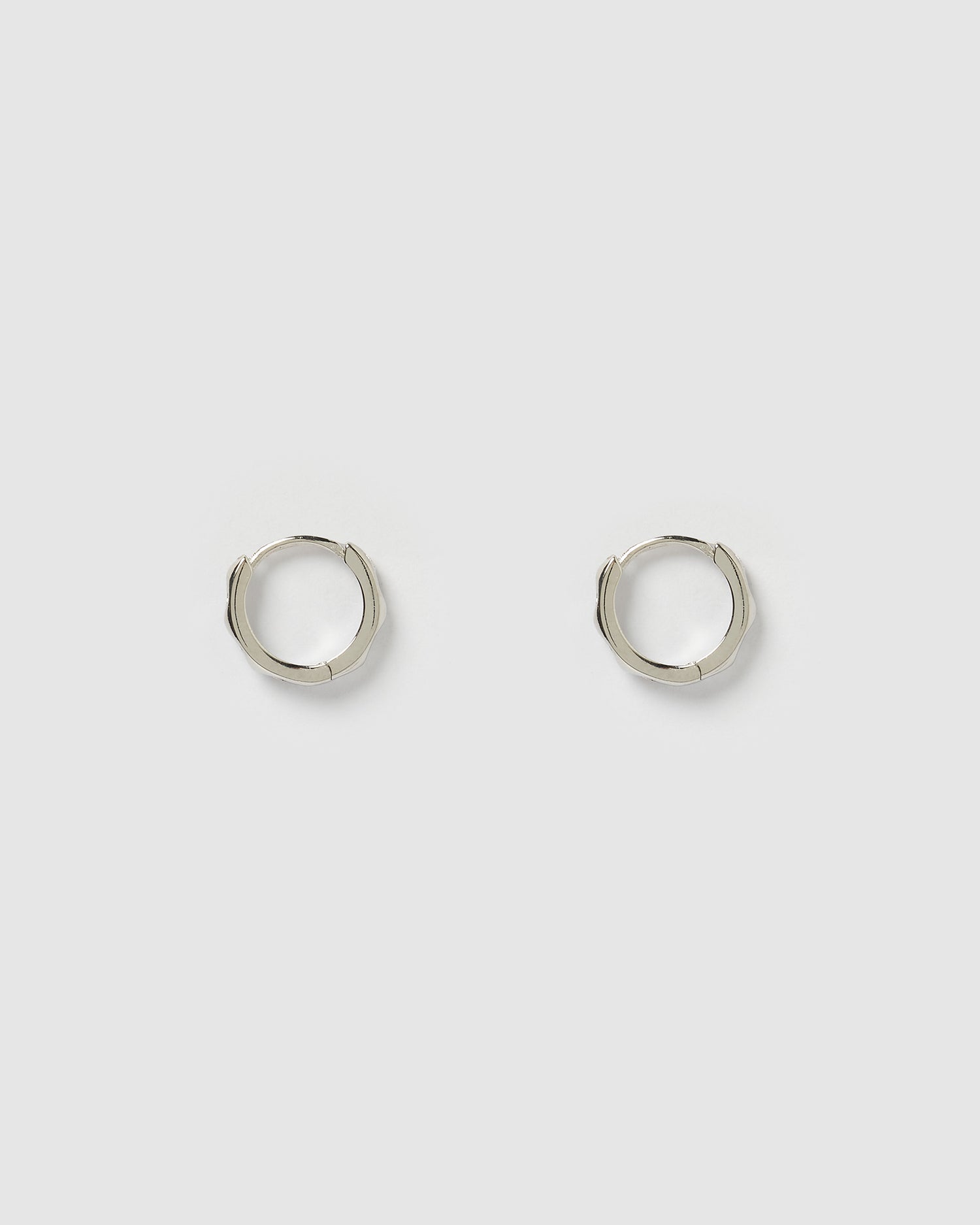 Izoa Jay Cubic Zirconia Huggies Sterling Silver