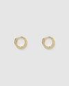 Izoa Jay Cubic Zirconia Huggies Gold