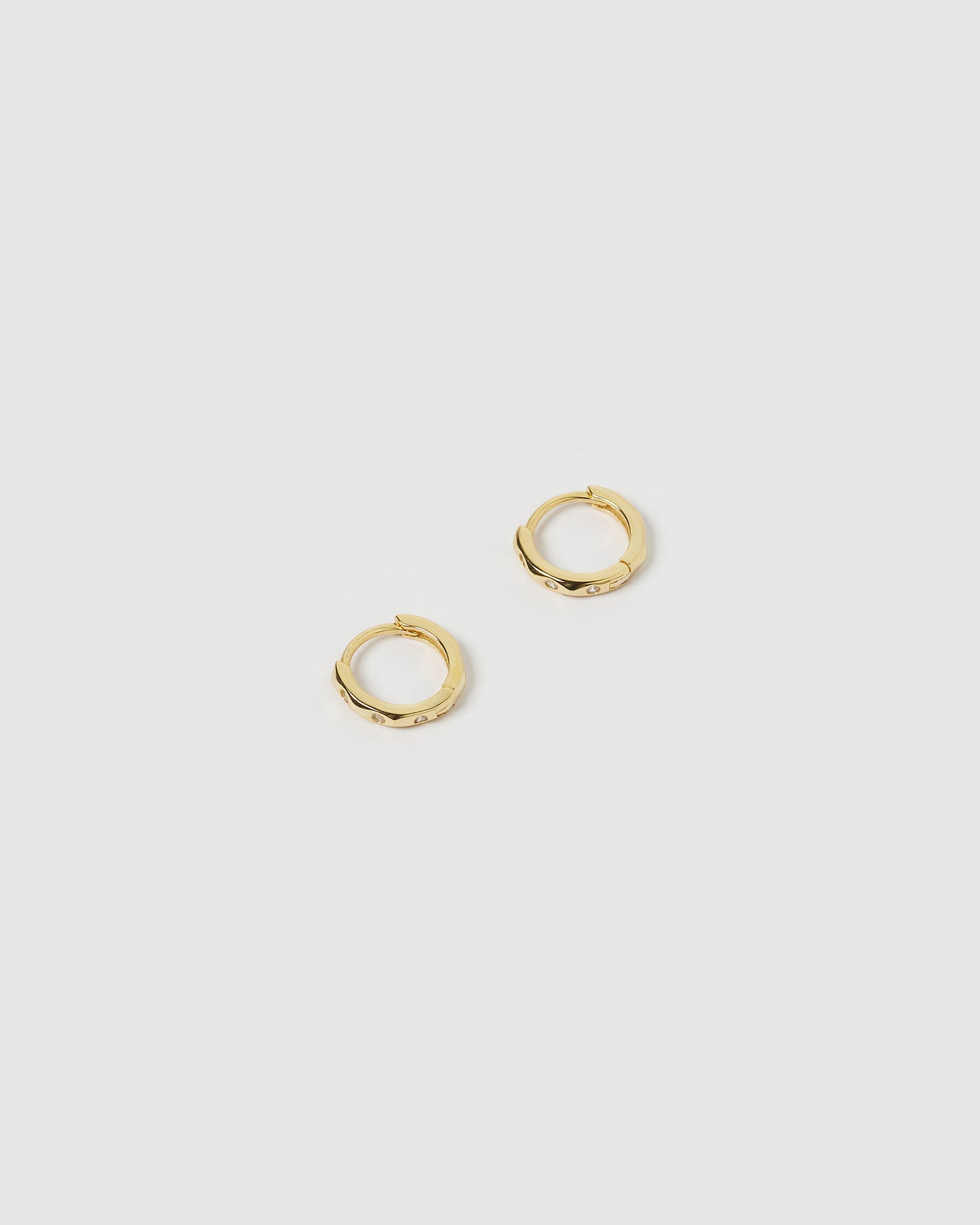 Izoa Jay Cubic Zirconia Huggies Gold