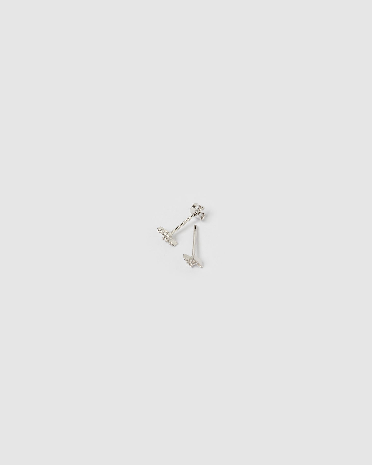 Izoa Strike Stud Earrings in Sterling Silver