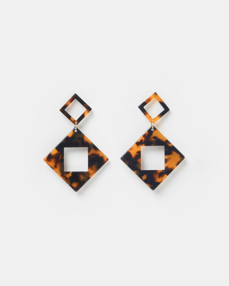 Izoa Elemental Earrings Tortoise Shell