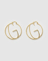 Izoa Alphabet Letter G Hoop Earrings