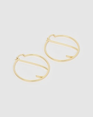 Izoa Alphabet Letter J Hoop Earrings