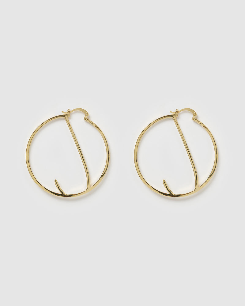 Izoa Alphabet Letter J Hoop Earrings