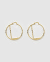 Izoa Alphabet Letter L Hoop Earrings