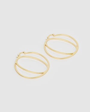 Izoa Alphabet Letter O Hoop Earrings