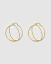 Izoa Alphabet Letter O Hoop Earrings