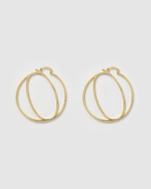 Izoa Alphabet Letter O Hoop Earrings