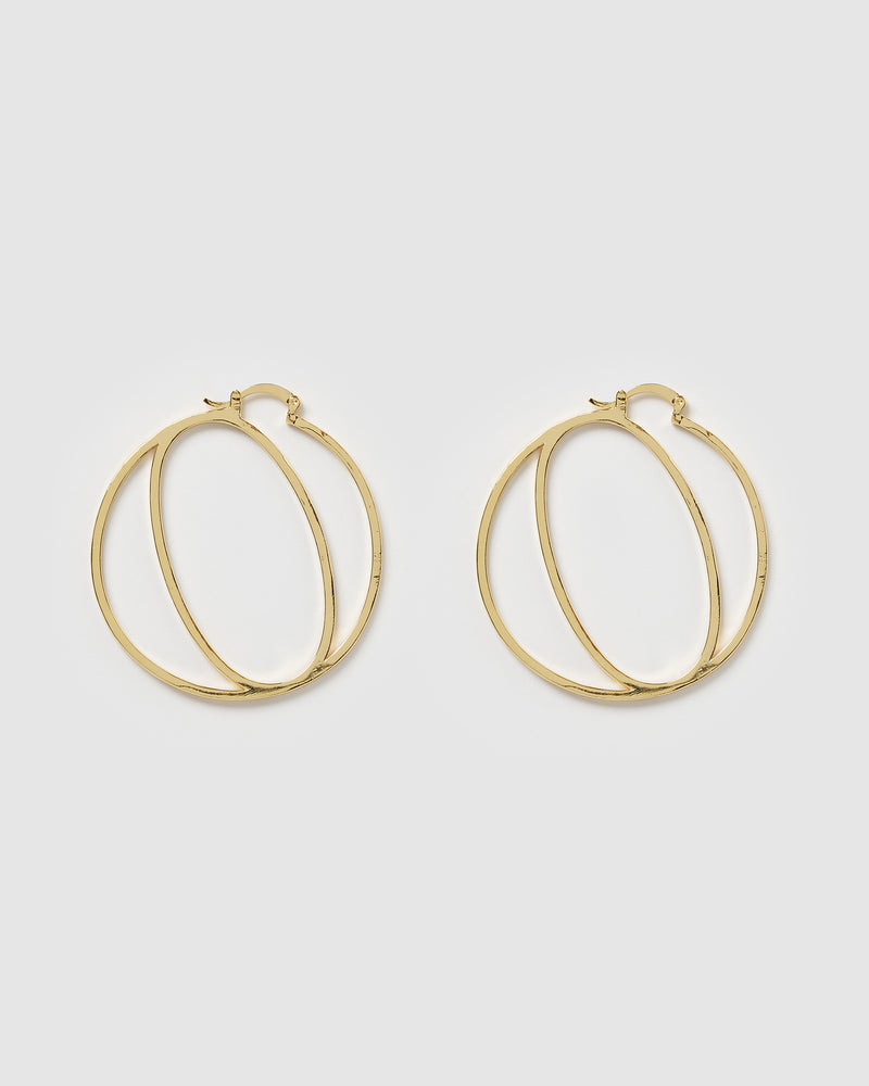 Izoa Alphabet Letter O Hoop Earrings