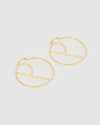 Izoa Alphabet Letter P Hoop Earrings