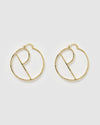 Izoa Alphabet Letter P Hoop Earrings