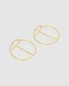 Izoa Alphabet Letter T Hoop Earrings