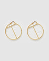 Izoa Alphabet Letter T Hoop Earrings