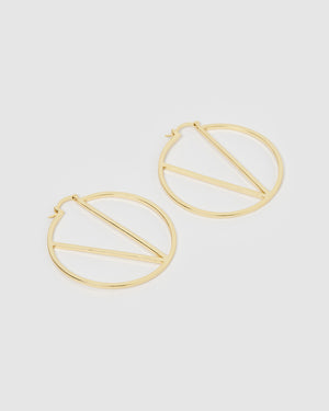 Izoa Alphabet Letter V Hoop Earrings