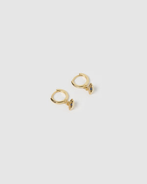 Izoa Ira Huggie Earrings Gold