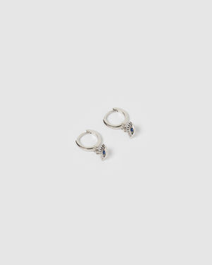 Izoa Ira Huggie Earrings Silver