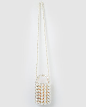 Izoa Besito Pearl Handbag White