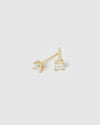 Izoa Dion Mini Stud Earrings Gold