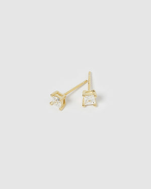 Izoa Dion Mini Stud Earrings Gold