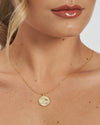 Izoa Evil Eye Pendant Necklace Gold