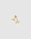 Izoa Horus Mini Stud Earrings Gold