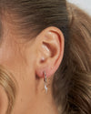 Izoa Lightning Bolt Huggie Earrings Sterling Silver