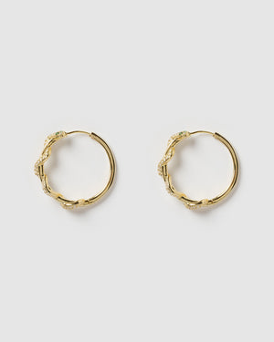 Izoa Medusa Hoop Earrings Gold