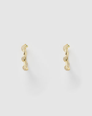 Izoa Medusa Hoop Earrings Gold
