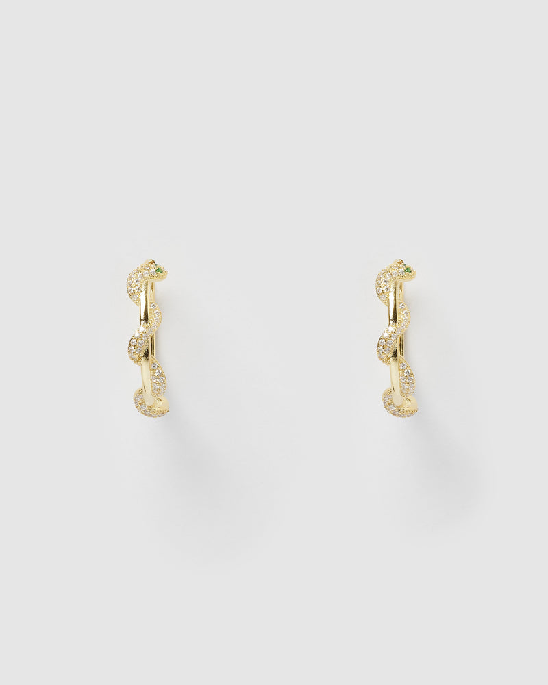 Izoa Medusa Hoop Earrings Gold