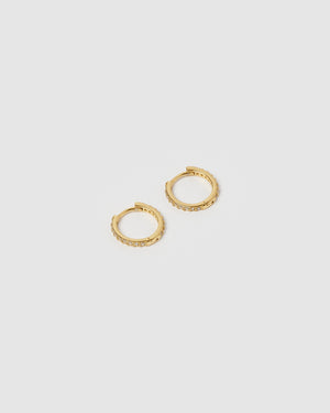 Izoa Remi Huggie Earrings Gold