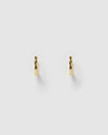 Izoa Sculpt Huggie Earrings Gold