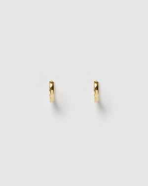 Izoa Solid Huggie Earrings Gold