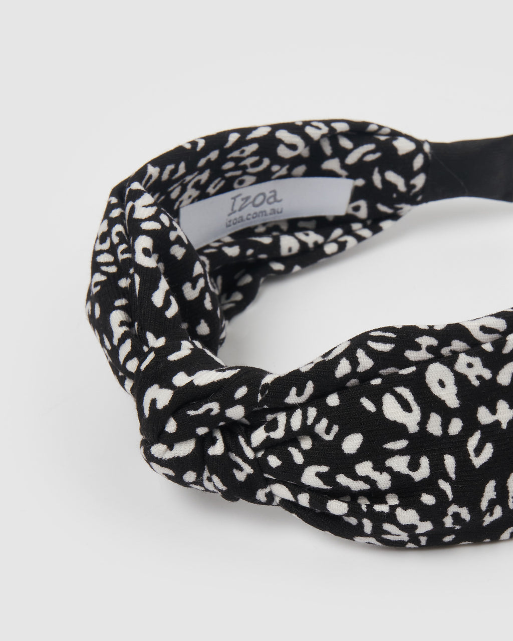 Izoa Taylor Headband Black Cheetah