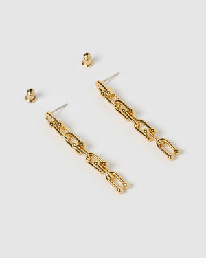 Izoa Vienna Drop Earrings Gold