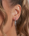 Izoa Viper Hoop Earrings Silver