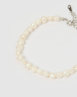 Jacinta Bracelet Silver Pearl