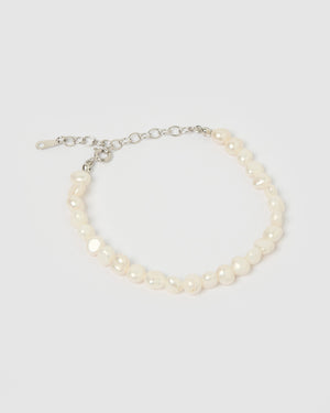 Jacinta Bracelet Silver Pearl